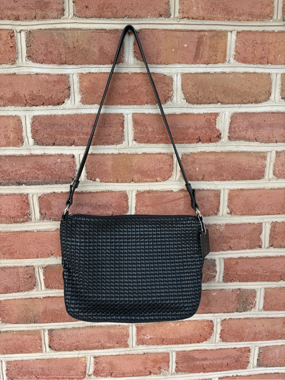 Black Woven Shoulder Bag - The SAK